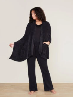CozyChic Lite® Travel Shawl -SAP Clothing Shop B460 BLACK 1457
