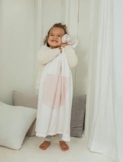 CozyChic® Scalloped Receiving Blanket -SAP Clothing Shop B551 PINK WHITE TUTU 1