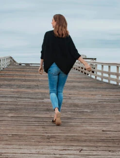 CozyChic® Shrug -SAP Clothing Shop B823HR BLACK 1