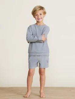 Malibu Collection® Toddler Brushed Fleece Cargo Short -SAP Clothing Shop BDKMC22527 BDKMC22528 moonbeam 011