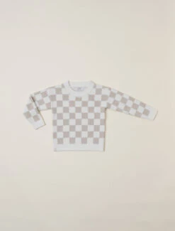 Toddler CozyChic® Cotton Checkered Pullover 10 Toddler CozyChic® Cotton Checkered Pullover -SAP Clothing Shop BDKNV22479 Oatmeal Cream 1 W