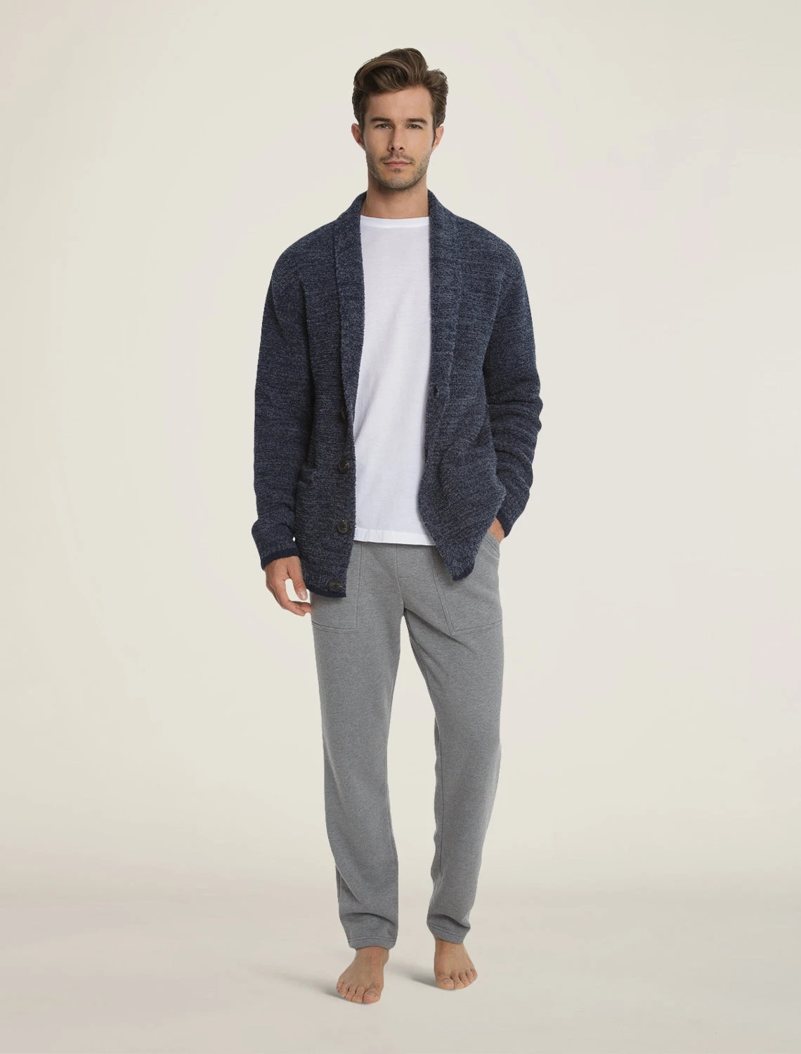 CozyChic® Men's Shawl Collar Cardigan 6 CozyChic® Men's Shawl Collar Cardigan - Image 4