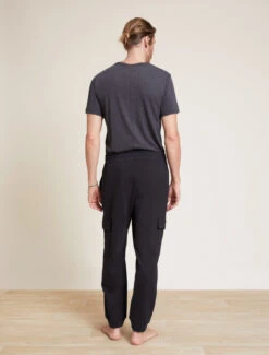 Malibu Collection® Men’s Pima Cotton Fleece Cargo Sweatpant -SAP Clothing Shop BDMMC21356 Black 2495