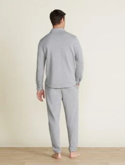 Malibu Collection® Men's French Terry Jogger With Woven Placket -SAP Clothing Shop BDMMC22337 HEATHEREDGRAY BDMMC22338 0170