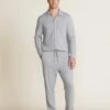 Malibu Collection® Men's French Terry Jogger With Woven Placket -SAP Clothing Shop BDMMC22337 HEATHEREDGRAY BDMMC22338 0171