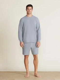 Malibu Collection® Men's Brushed Fleece Split Neck Pullover