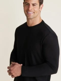 Malibu Collection® Men's Slub Burnout Cut Neck Long Sleeve Tee -SAP Clothing Shop BDMMC22486 BLACK BDMBC22346 STEEL 2552