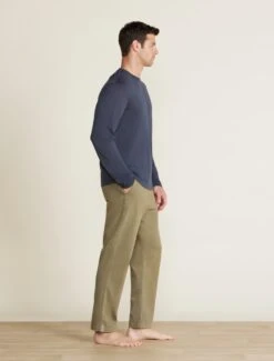 Malibu Collection® Men's Slub Burnout Cut Neck Long Sleeve Tee -SAP Clothing Shop BDMMC22493 MILITARY BDMMC22486 INDIGO 0484