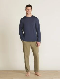 Malibu Collection® Men's Slub Burnout Cut Neck Long Sleeve Tee -SAP Clothing Shop BDMMC22493 MILITARY BDMMC22486 INDIGO 0486