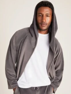 LuxeChic® Hooded Robe -SAP Clothing Shop BDULC21924 Carbon 2176