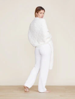 CozyChic® Diamond Weave Blanket Scarf -SAP Clothing Shop BDWCC22032 Pearl 1934