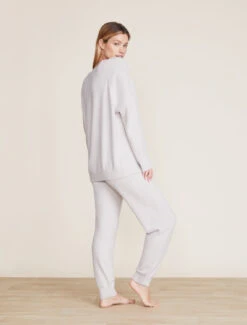 CozyChic Lite® Rib Blocked Pullover -SAP Clothing Shop BDWCL21908 Silver 0641