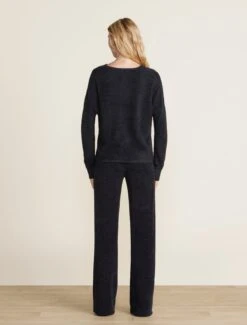 CozyChic Lite® Diamond Pointelle Pullover -SAP Clothing Shop BDWCL22505 black 1671