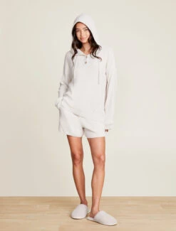 CozyChic Ultra Lite® Ribbed Henley Hoodie -SAP Clothing Shop BDWCU21637 SandDune 0332