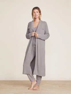 CozyChic Ultra Lite® Wide Collar Long Cardigan 11 CozyChic Ultra Lite® Wide Collar Long Cardigan -SAP Clothing Shop BDWCU22050 Pewter 1074