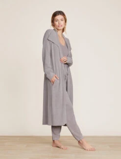 CozyChic Ultra Lite® Wide Collar Long Cardigan 12 CozyChic Ultra Lite® Wide Collar Long Cardigan -SAP Clothing Shop BDWCU22050 Pewter 1101
