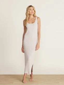 CozyChic Ultra Lite® Ribbed Square Neck Dress -SAP Clothing Shop BDWCU22122 bisque 080