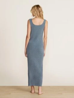 CozyChic Ultra Lite® Ribbed Square Neck Dress -SAP Clothing Shop BDWCU22122 bluecove 267