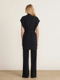 CozyChic Ultra Lite® Waist Tie Vest -SAP Clothing Shop BDWCU22283 black 1580