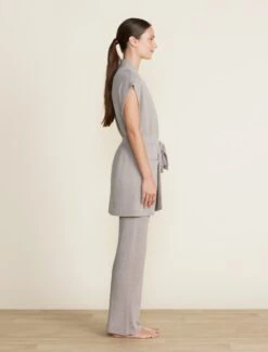 CozyChic Ultra Lite® Waist Tie Vest -SAP Clothing Shop BDWCU22283 pewter 1553