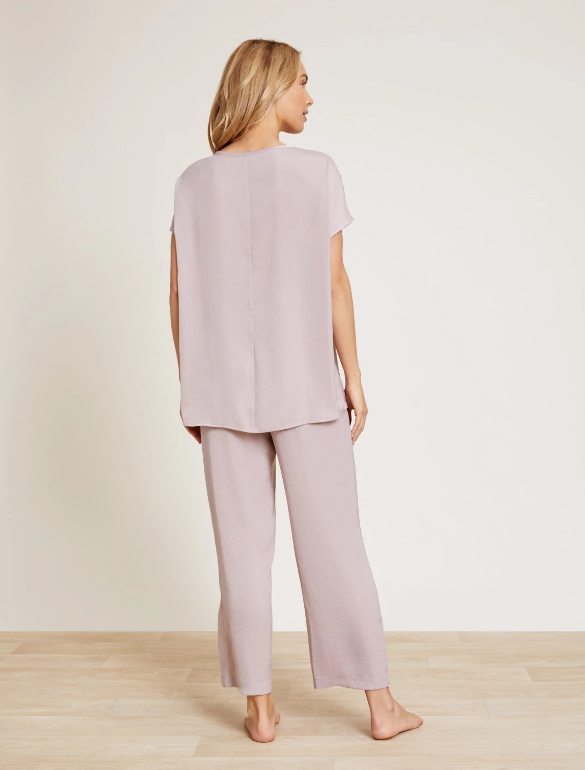 Washed Satin Tee & Cropped Pant Set 6 Washed Satin Tee & Cropped Pant Set - Image 4