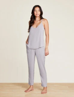 Washed Satin Tank And Pant Set 12 Washed Satin Tank And Pant Set -SAP Clothing Shop BDWES21606 DoveGray 1258