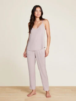 Washed Satin Tank And Pant Set