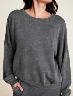 Sunbleached Crewneck Pullover -SAP Clothing Shop BDWES21789 FadedBlack 0037