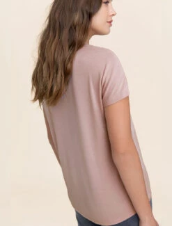 Malibu Collection® Set Of 2 Short Sleeve Tees -SAP Clothing Shop BDWMC1937 FadedRose W2