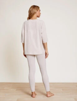 Malibu Collection® Slub Jersey V-neck Boxy Tee -SAP Clothing Shop BDWMC21304 Almond 1389