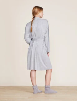 Malibu Collection® Soft Jersey Short Robe 10 Malibu Collection® Soft Jersey Short Robe -SAP Clothing Shop BDWMC21961 HE Gray 2256