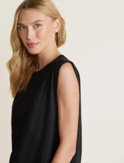 Malibu Collection® Pima Cotton Slub Tank -SAP Clothing Shop BDWMC22326 BLACK 2442