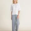 Boucle Striped Pullover 1 Boucle Striped Pullover -SAP Clothing Shop BDWNV22226 stonepearl 2903