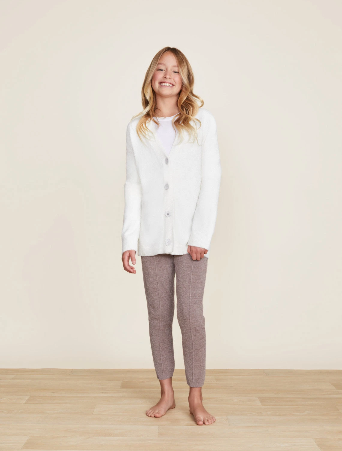 CozyChic Lite® Youth Cable Button Cardi 8 CozyChic Lite® Youth Cable Button Cardi - Image 6