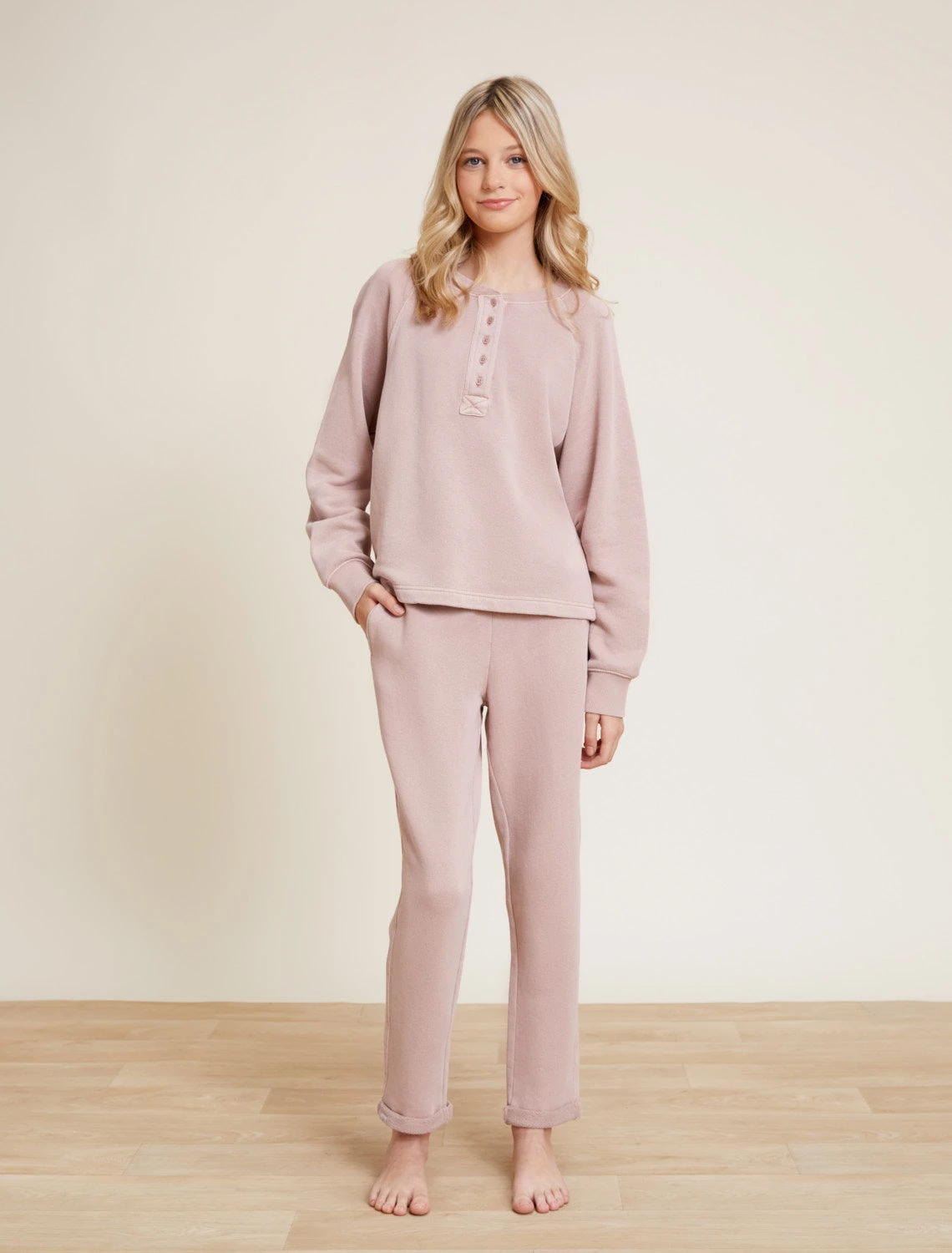 Malibu Collection® Youth Brushed Terry Rolled Hem Pant 3 Malibu Collection® Youth Brushed Terry Rolled Hem Pant