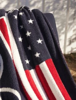 Cozychic® Team USA Flag Olympic Ring Throw -SAP Clothing Shop BFD SS 24 USHCC22369 Indigo Multi 0006