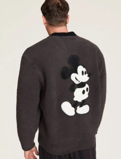 CozyChic® Disney Classic Mickey Men's Varsity Jacket -SAP Clothing Shop DNMCC21846 CarbonBlack 1891copy