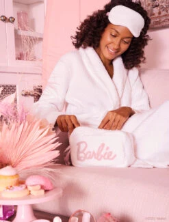 CozyChic® Barbie™ Adult Robe -SAP Clothing Shop MTWCC21320 SeaSalt DustyRose A0243 V2 W
