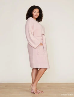 CozyChic Lite® Barbie™ Robe -SAP Clothing Shop MTWCL21709 DUSTY ROSE WHITE 2881