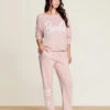 CozyChic Ultra Lite® Women's Barbie™ Jogger -SAP Clothing Shop MTWCU21707 DustyRoseWhite 1438